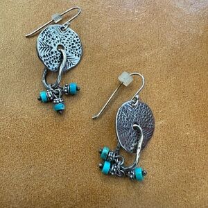 Silpada Silver and Turquoise Dangle Earrings